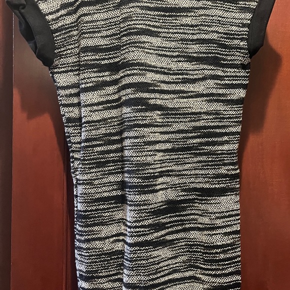 Three Dots Striped Lace-Up Knit Dress - Picture 3 of 4